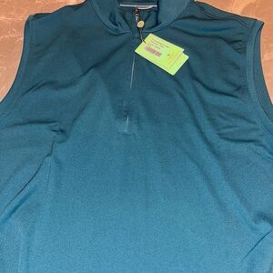 Donald Ross Vest Mens XL PGA Quarter Zip Pullover Deep Green NEW
